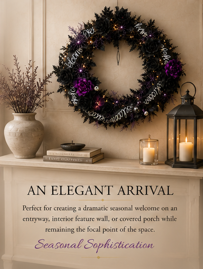 Thumbnail: Elegant Halloween décor LED Halloween wreath