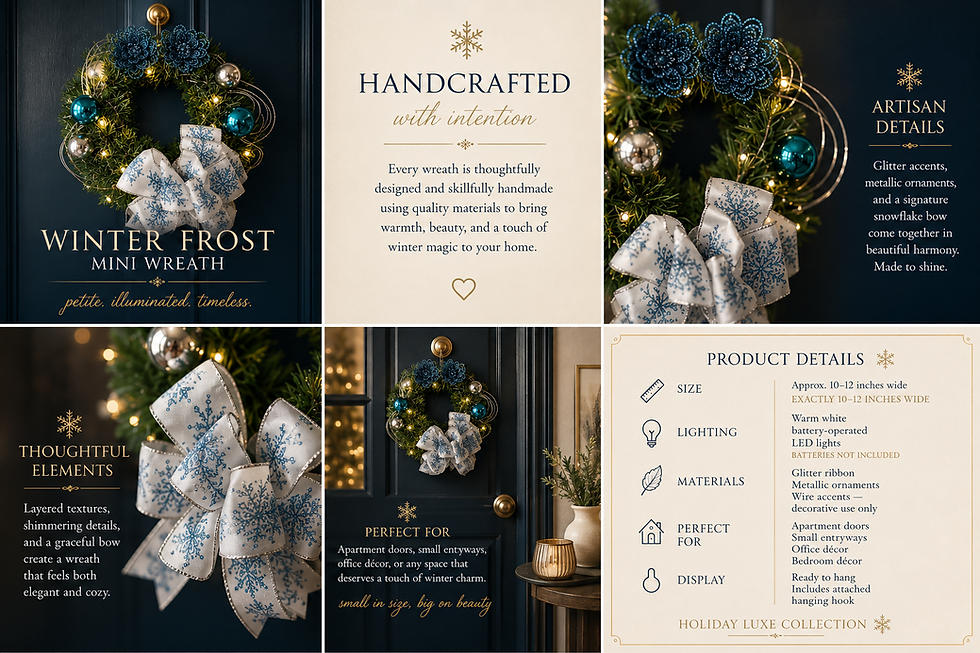 Thumbnail: Winter Frost Mini Wreath (10 inches)