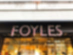 The sign of Foyles Bookseller in Charing Cross Road.