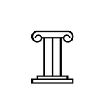 black line design pillar symbol