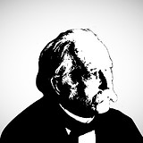 Theodor Fontane Silhouette Icon
