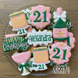 21st Birthday Cookies