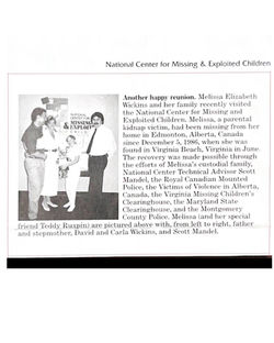 Scott with Melissa, a found child