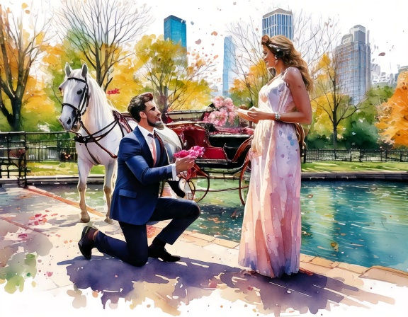 Firefly surprise proposal in central park with horse carriage by the pond 73592.jpg