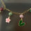 Miniatura: Chain  verde  e rosa girocollo