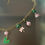 Miniatura: Chain  verde  e rosa girocollo