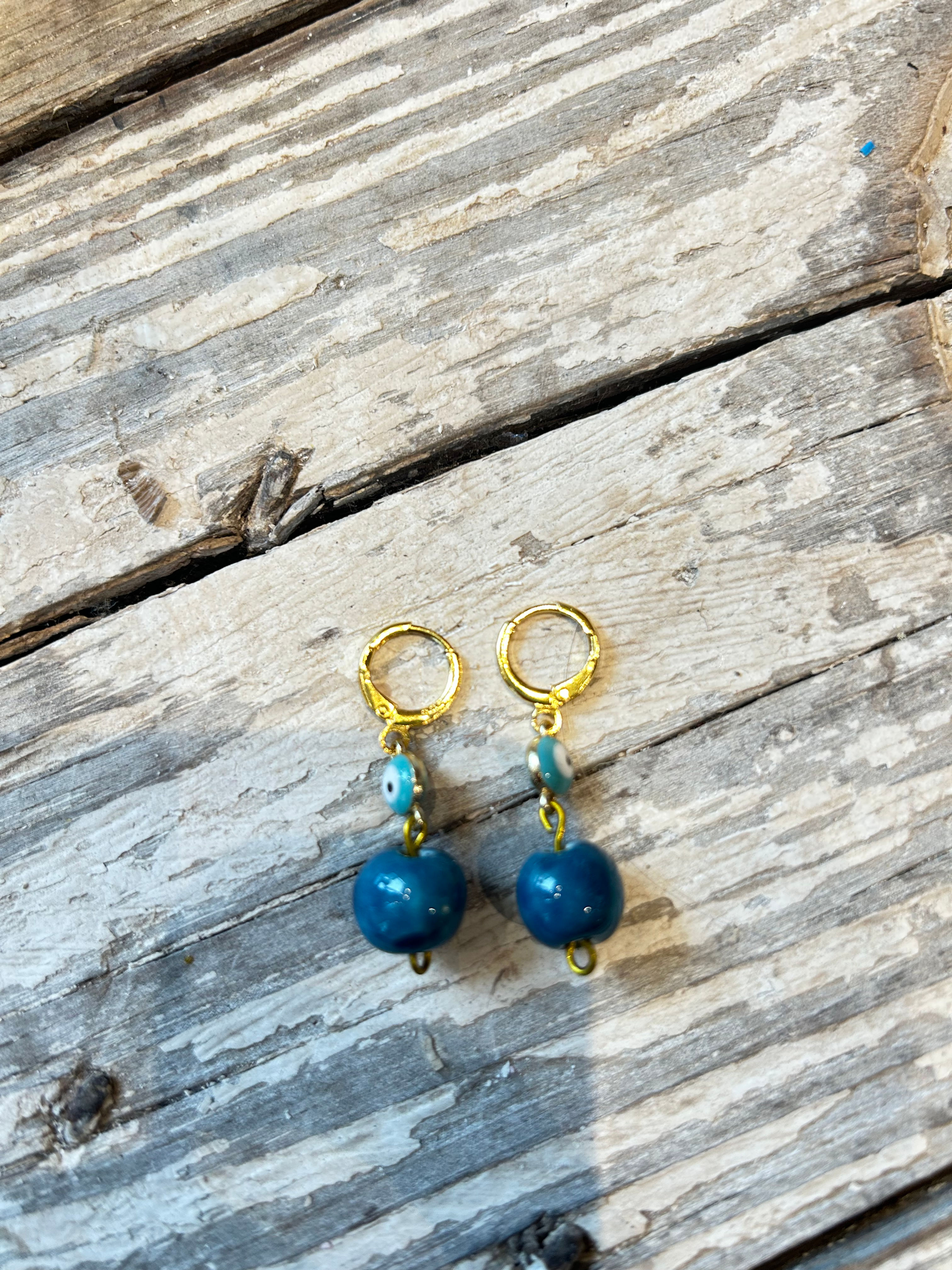 Orecchini occhietto azzurro