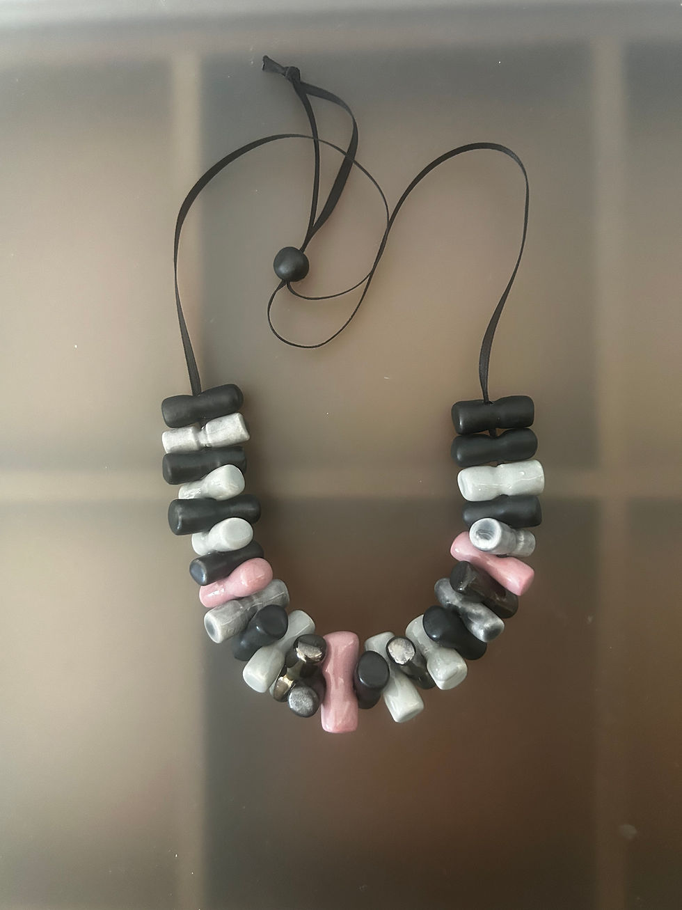 Miniatura: Bambù nera grigio e rosa