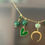 Miniatura: Chain  verde  girocollo