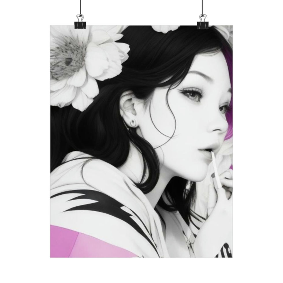 Thumbnail: The Floral Crown Mystery and Beauty of A Woman Matte Vertical Posters