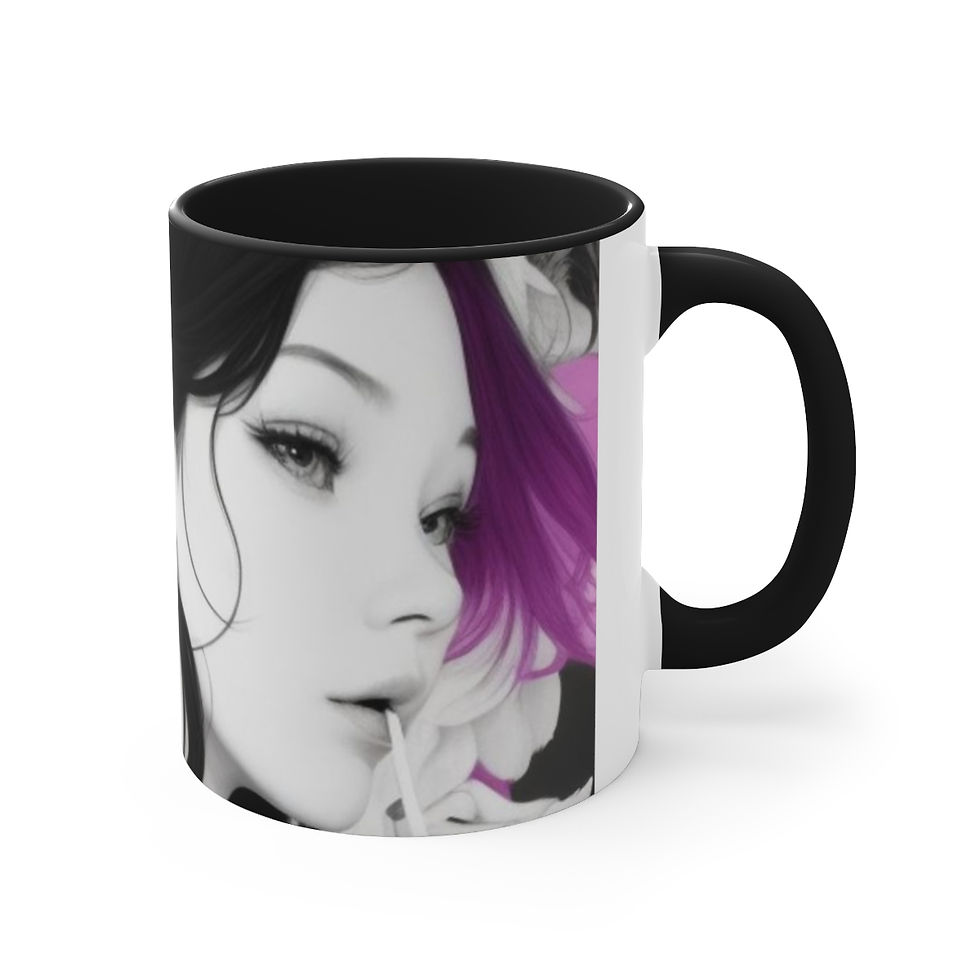 Thumbnail: The Floral Crown of Mystery and Beauty of A Woman Coffee Mug, 11oz
