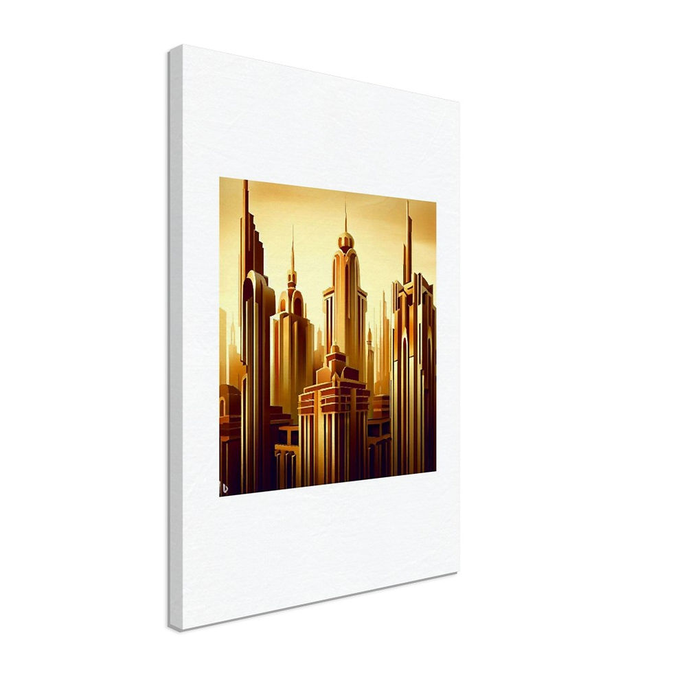 Thumbnail: The Golden City Art Deco Canvas