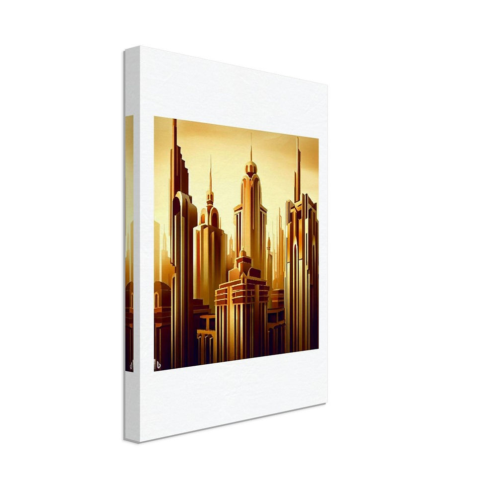 Thumbnail: The Golden City Art Deco Canvas