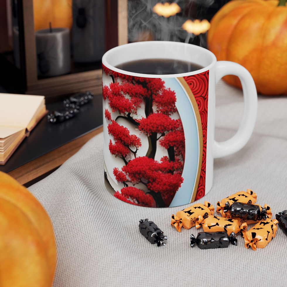 Thumbnail: Mug - Chinese Pagoda and Flowers Design