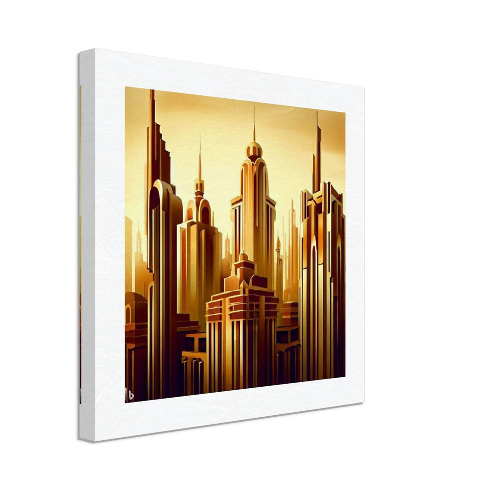 Thumbnail: The Golden City Art Deco Canvas