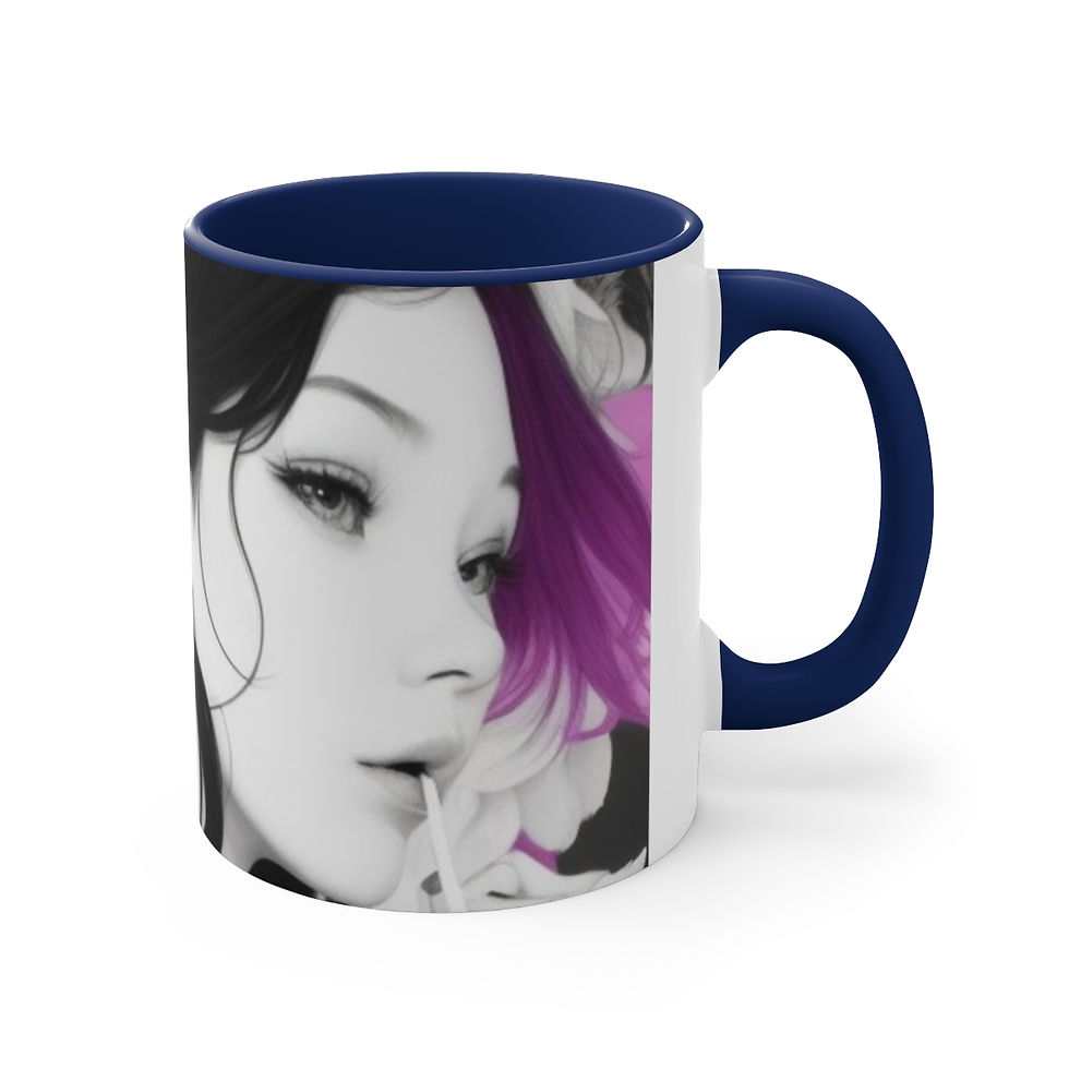 Thumbnail: The Floral Crown of Mystery and Beauty of A Woman Coffee Mug, 11oz
