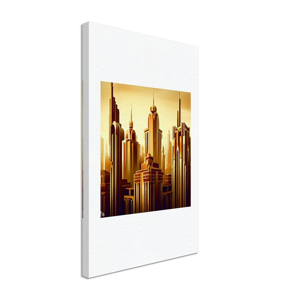 Thumbnail: The Golden City Art Deco Canvas