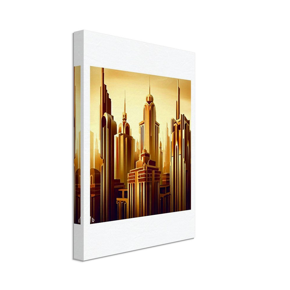 Thumbnail: The Golden City Art Deco Canvas
