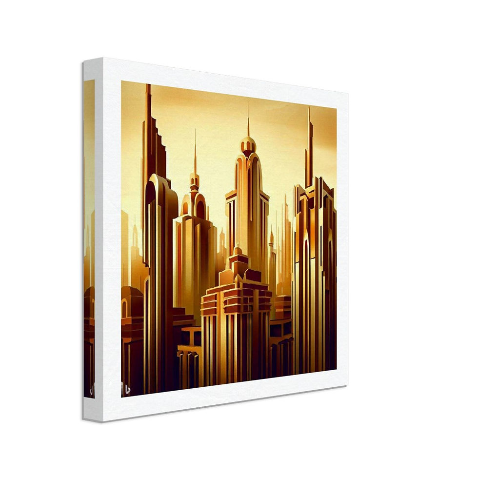 Thumbnail: The Golden City Art Deco Canvas