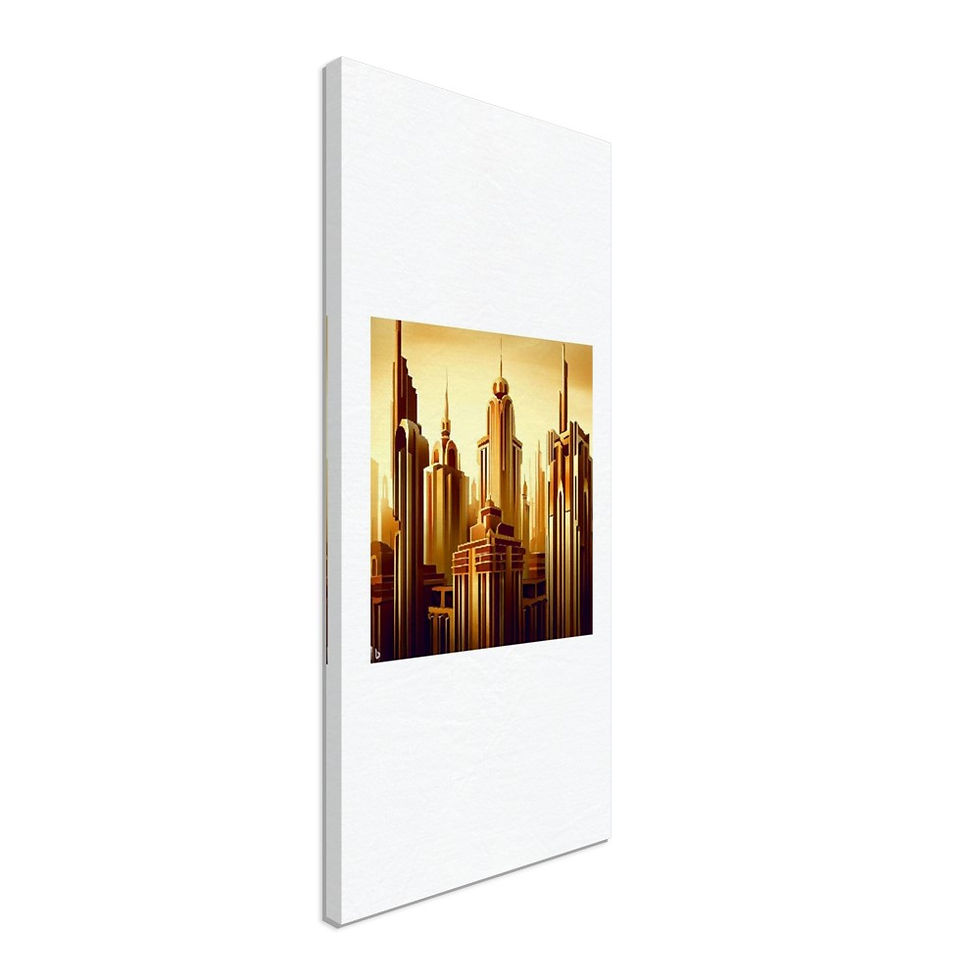 Thumbnail: The Golden City Art Deco Canvas