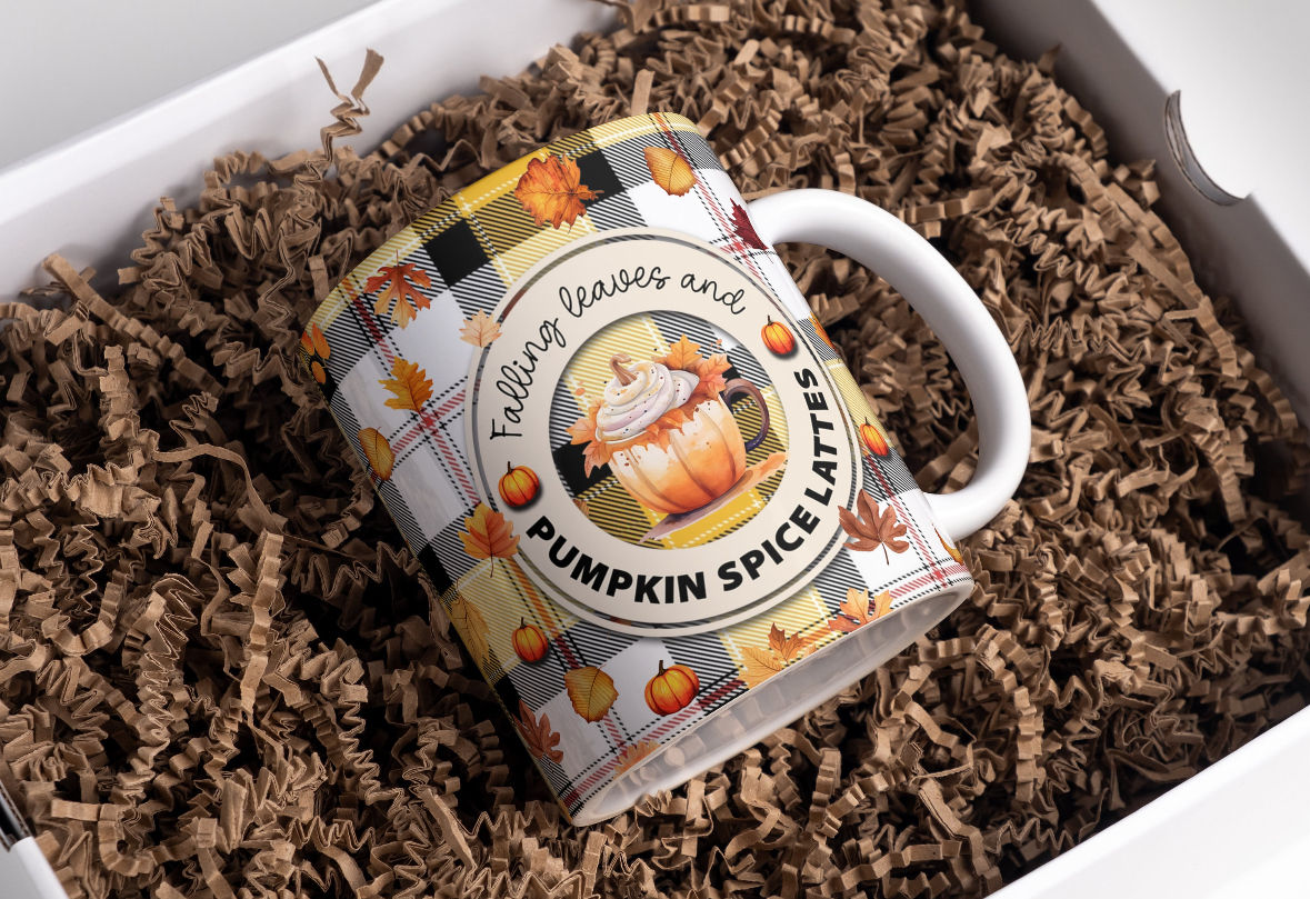 Feeling Leaves and Pumpkin Spice Lattes Ceramic Handmade Coffee Cup