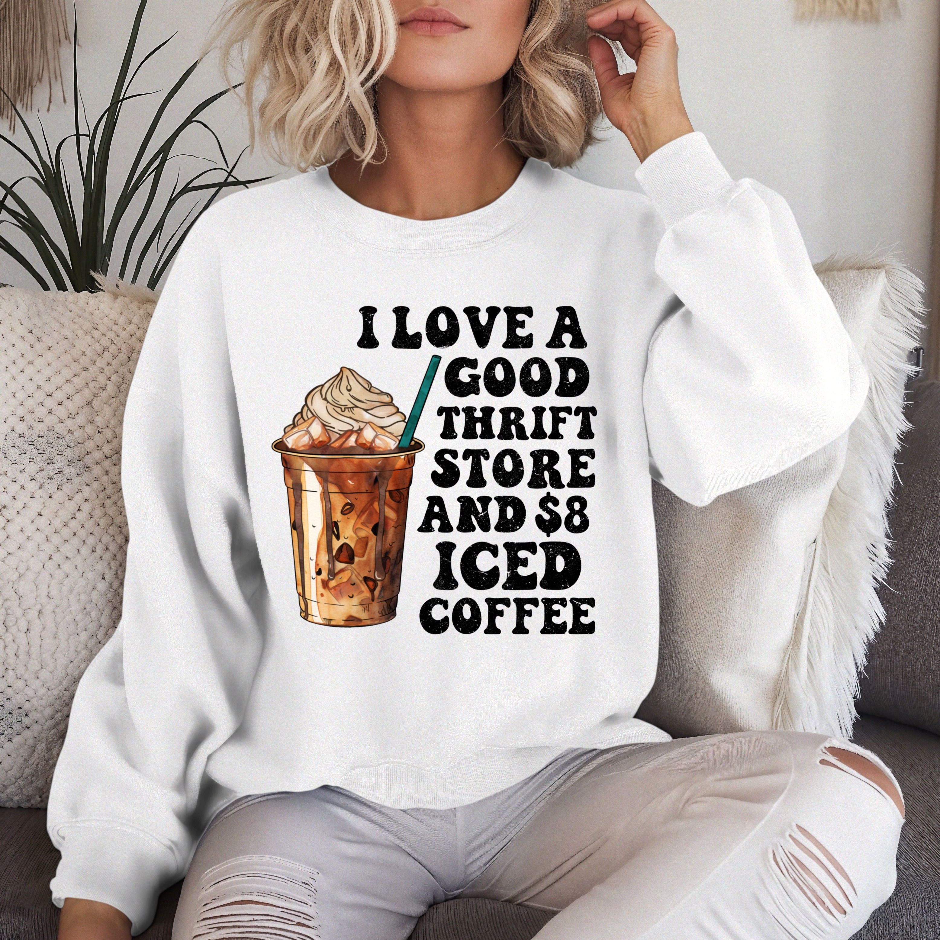 I LOVE a good thrift store AND $8 Iced COFFEE Shirt