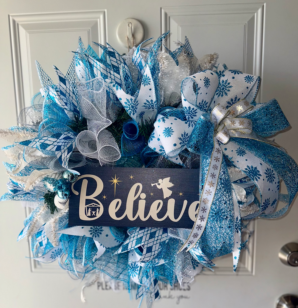 Thumbnail: Believe in the Season Winter Faux Evergreen Wreath