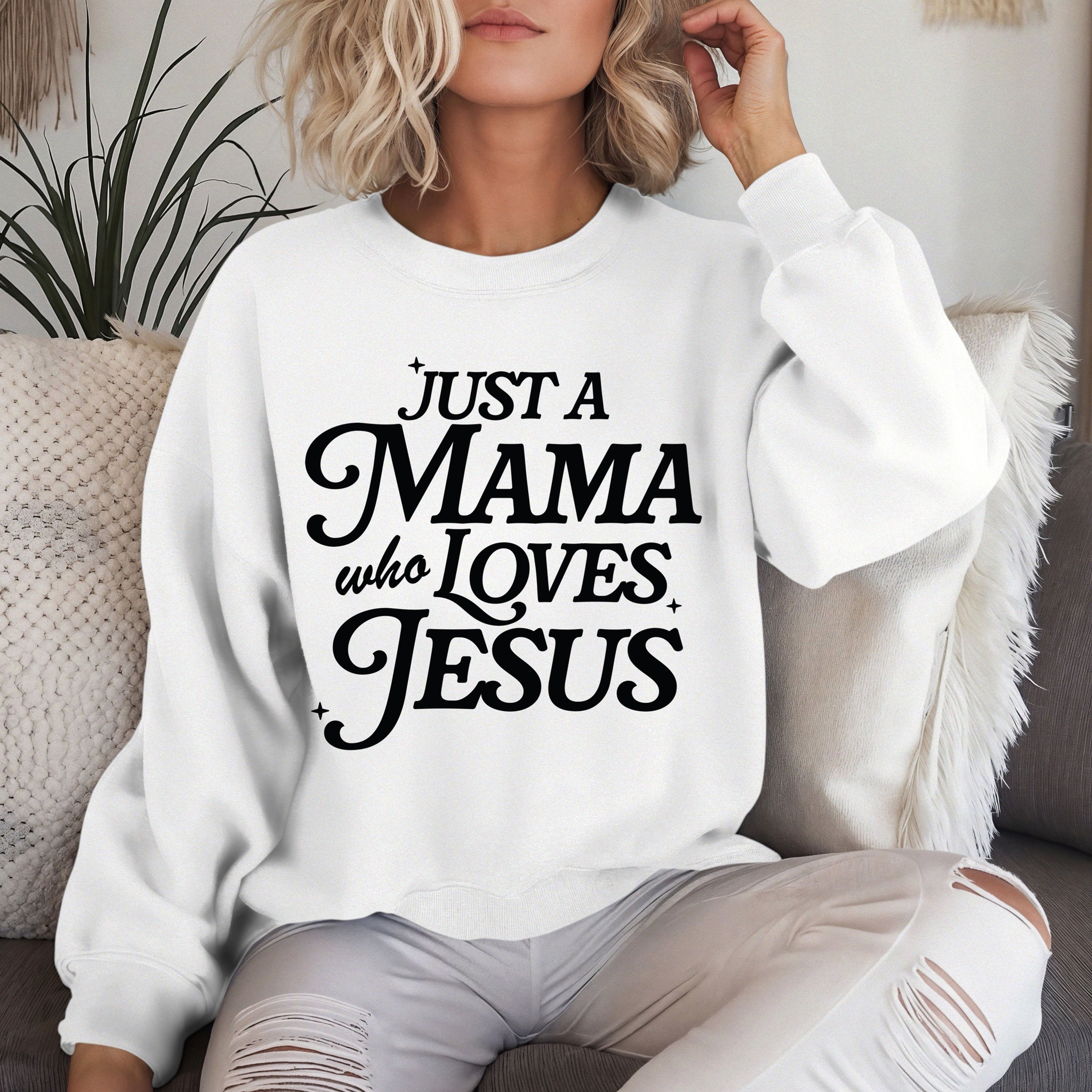 Just A MAMA who LOVES JESUS Shirt