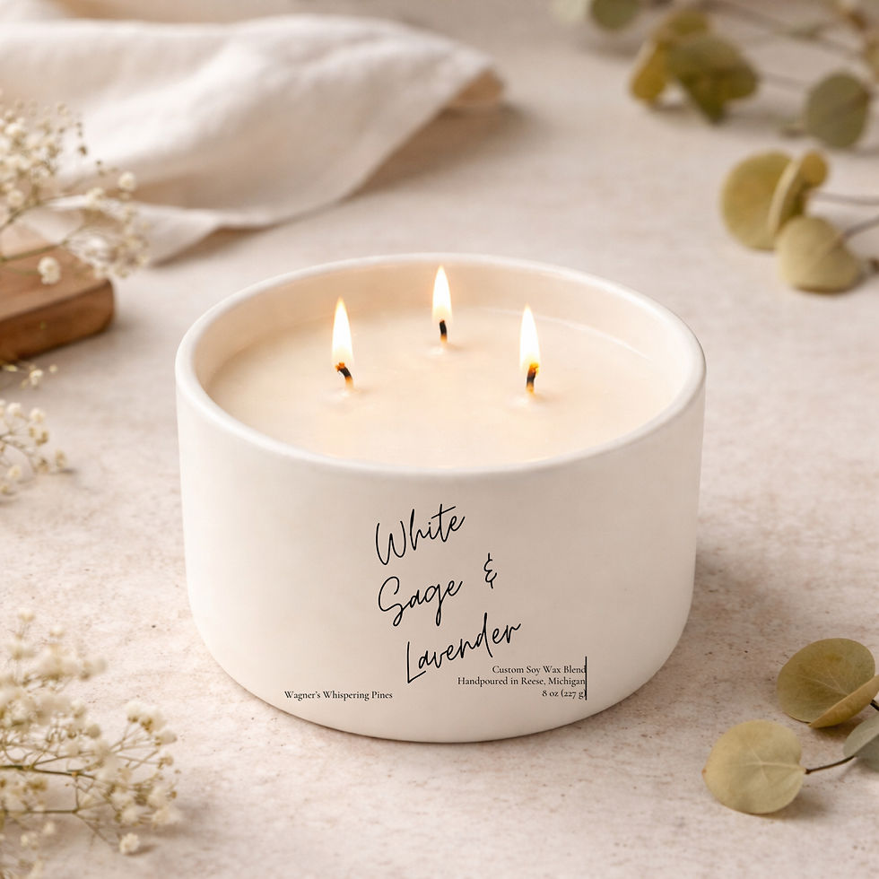 Thumbnail: White Sage & Lavender Custom Soy Blend Candle