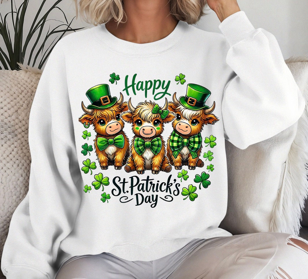 Highland Cow Trio St Patrick’s Day Shirt