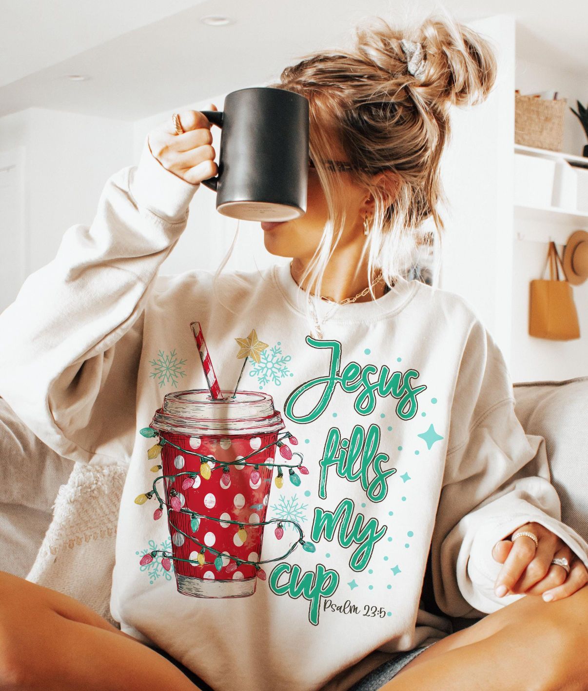 Jesus Fills My Cup Christmas Shirt