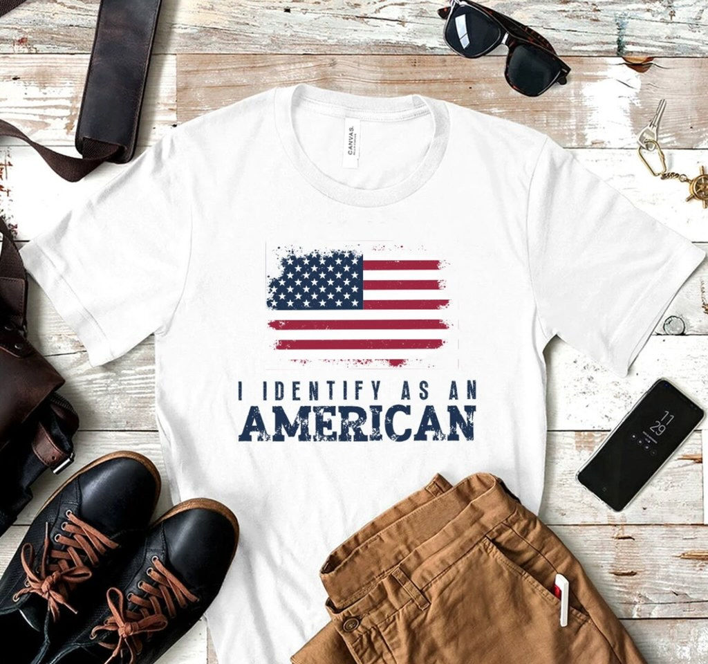‘I Idetifiy as an AMERICAN’ Unisex Tee
