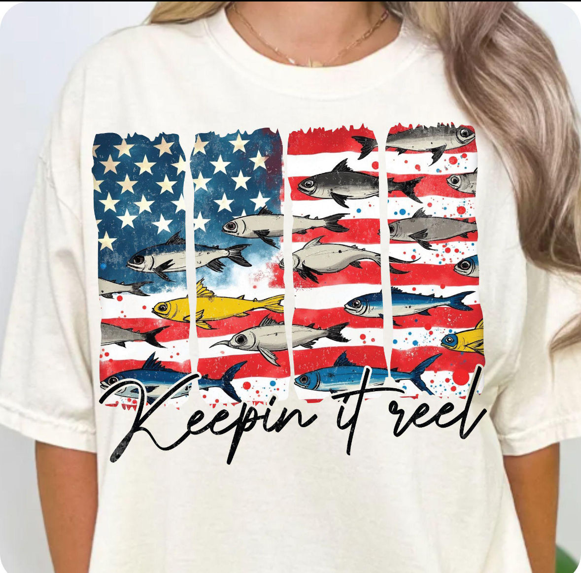 Keeping It REEL American Flag Shirt