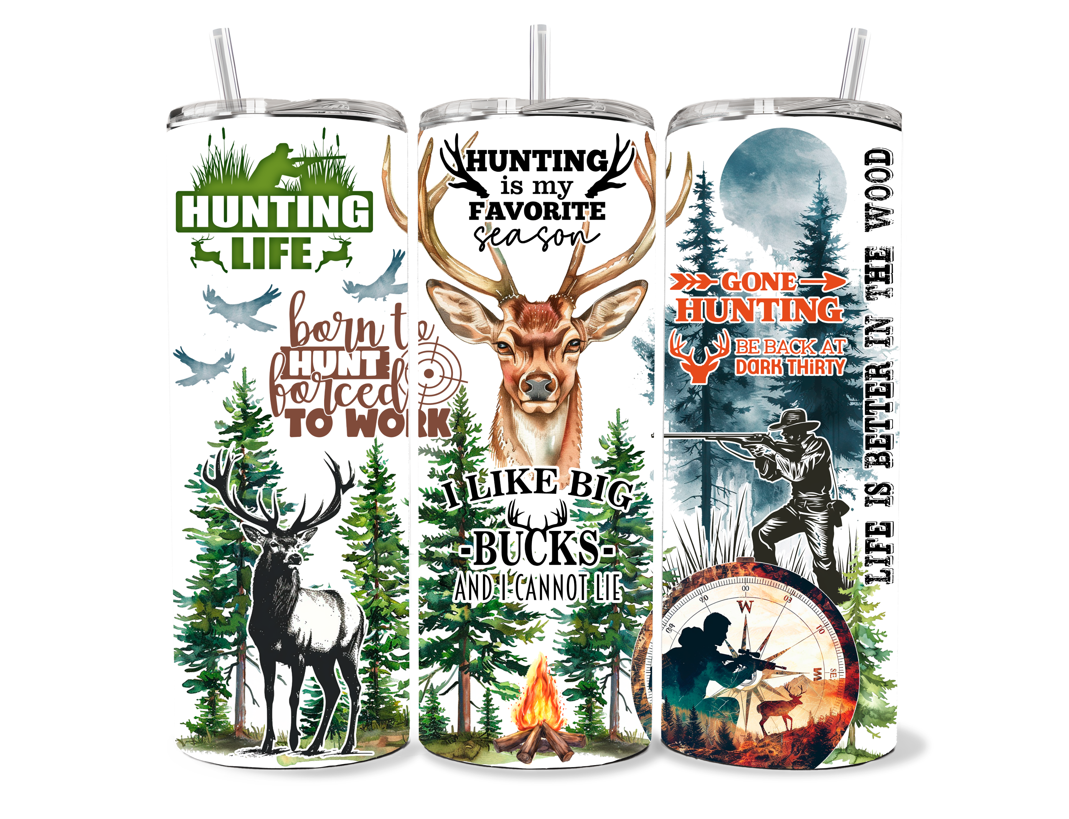 I Like Big Bucks 20 oz Skinny Tumbler