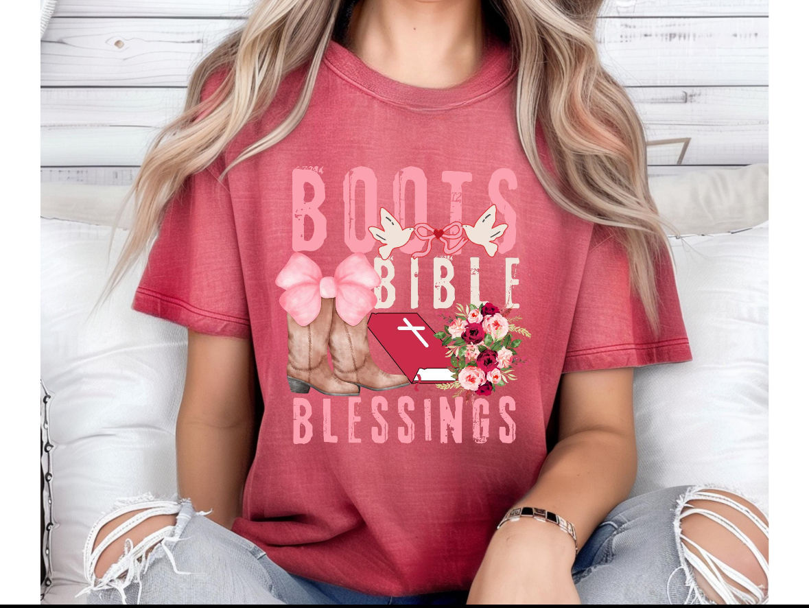 Boots BIBLE Blessings Shirt