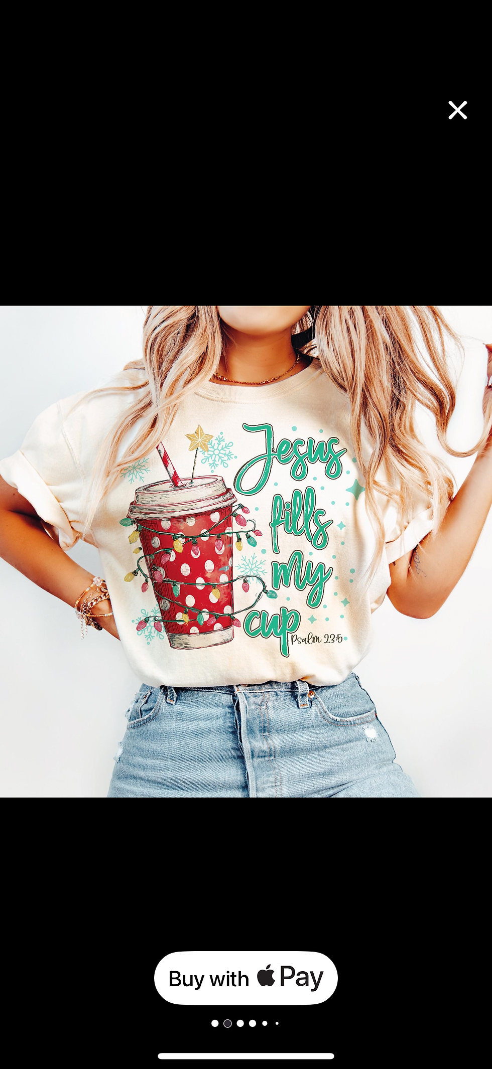 Thumbnail: Jesus Fills My Cup Christmas Shirt