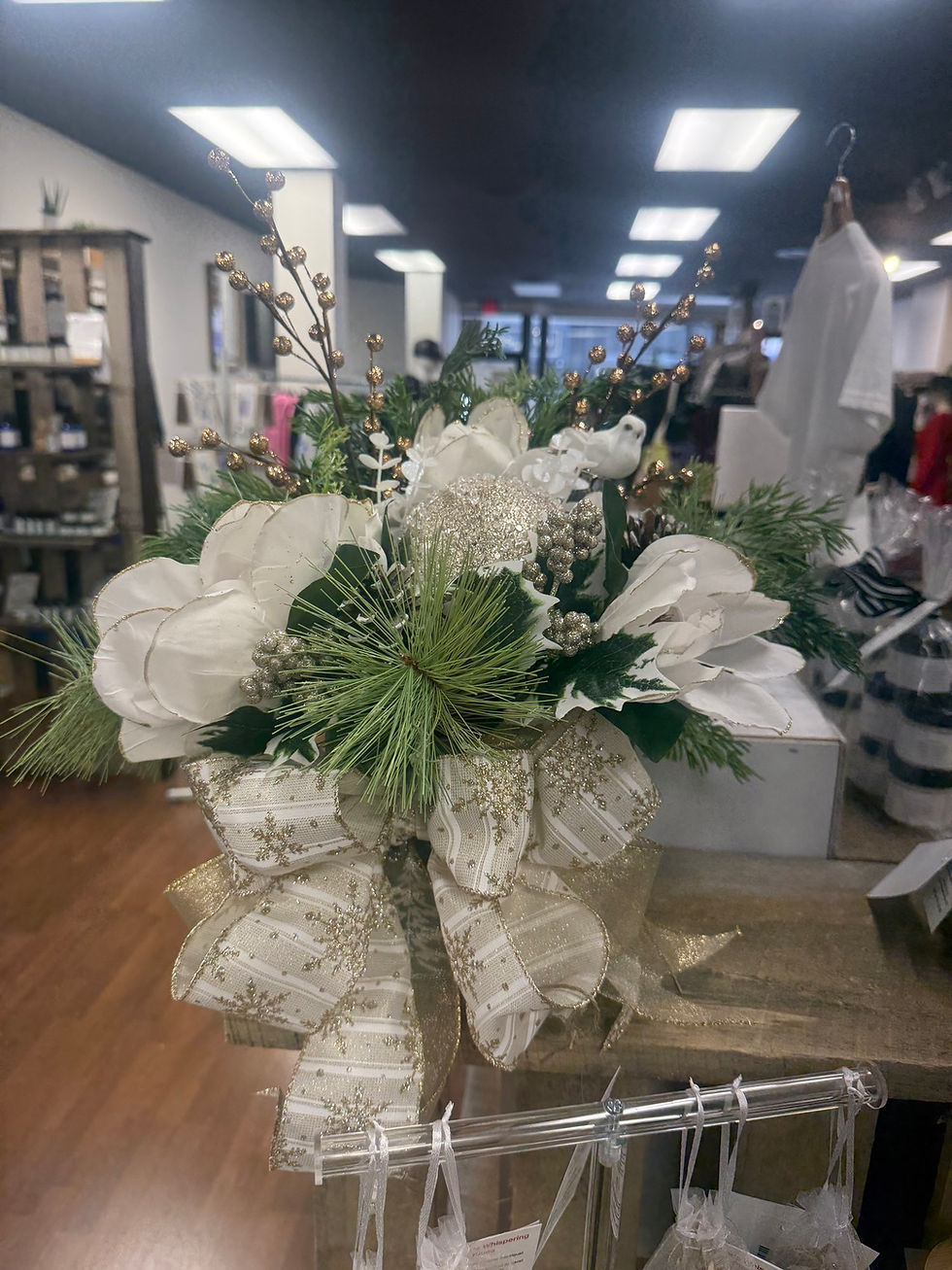 Thumbnail: Winter Dove Christmas Centerpiece