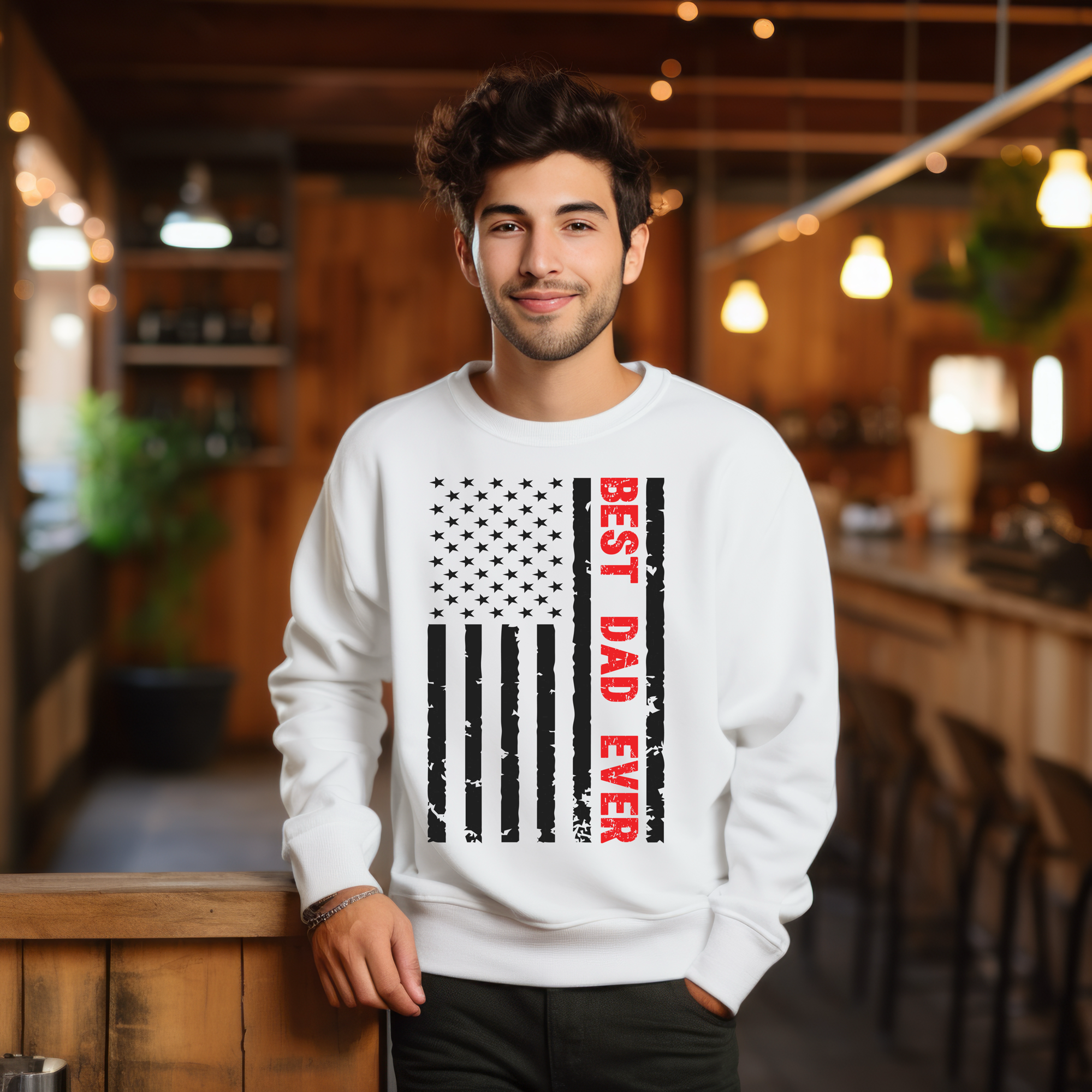 BEST DAD EVER American Flag Sweatshirt/Hoodie