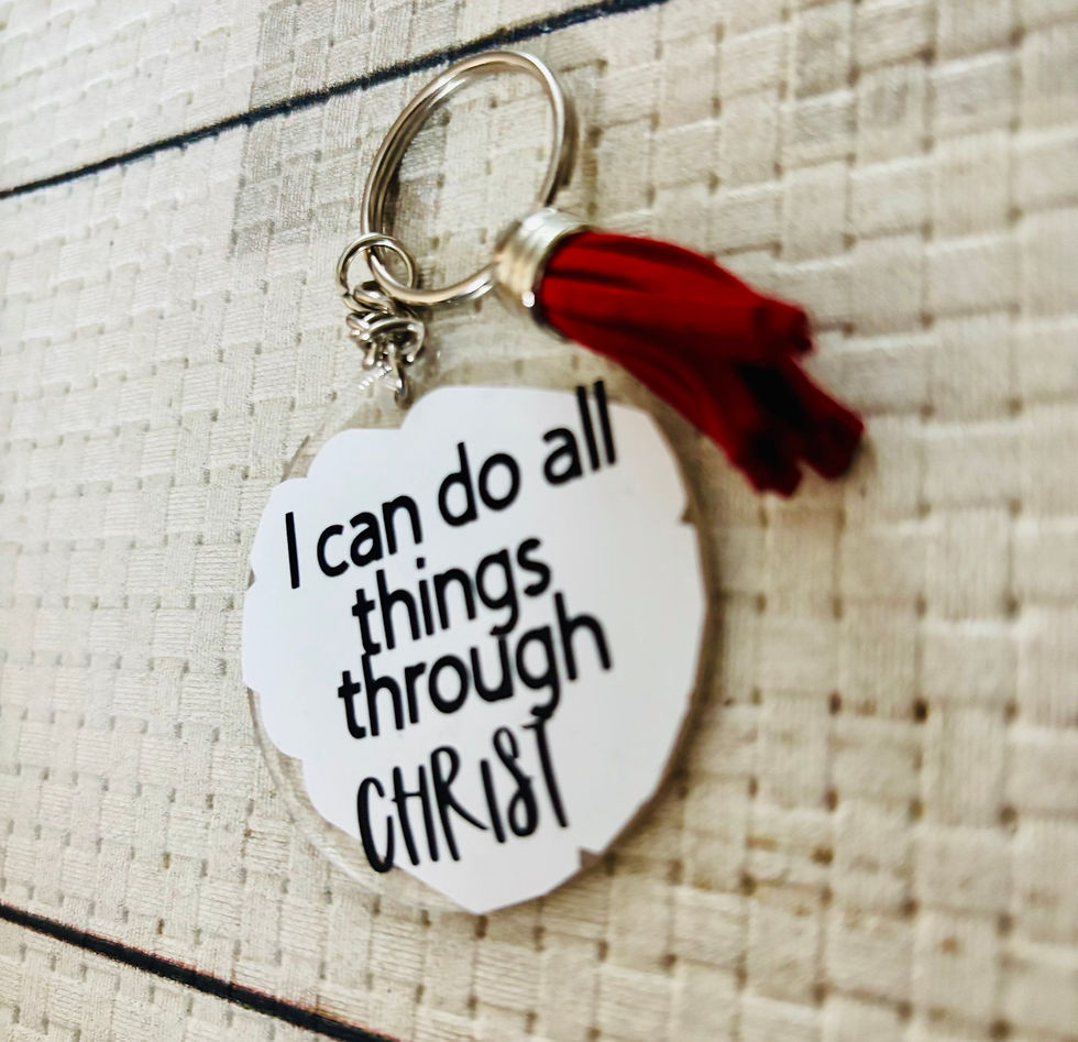 I Can Do All Things Through Christ Keychain