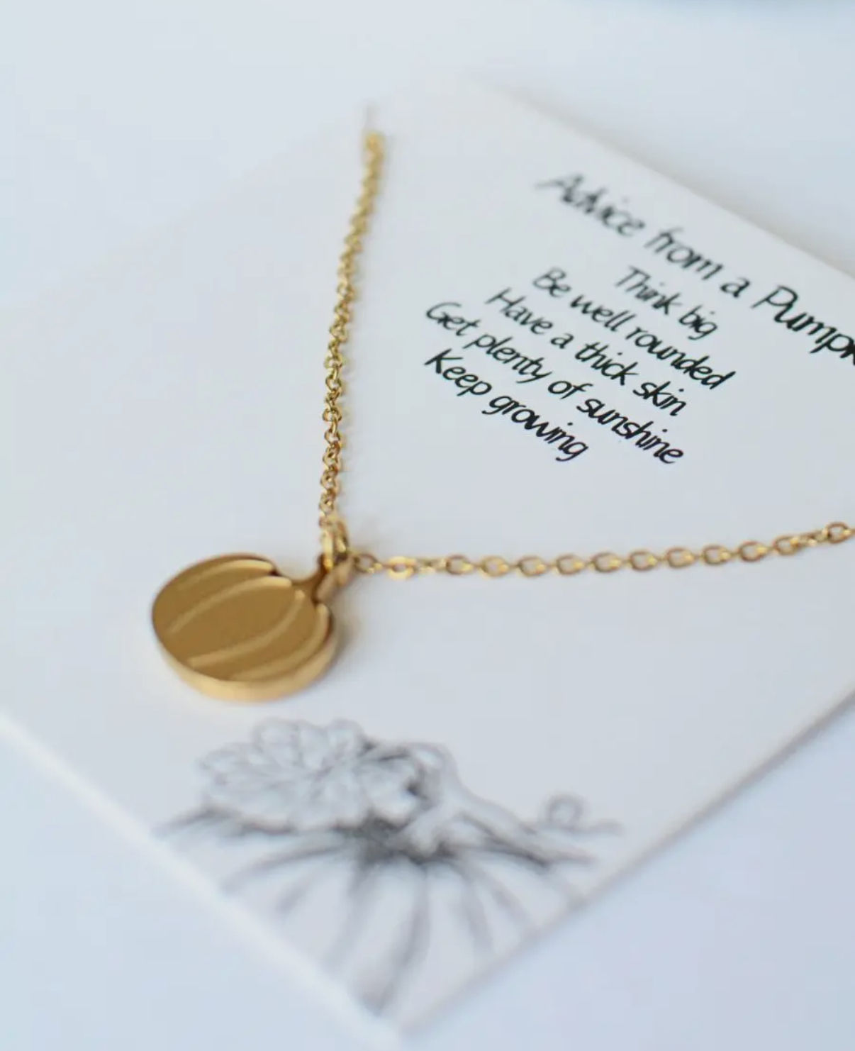 Advice from A Pumpkin Fall Necklace