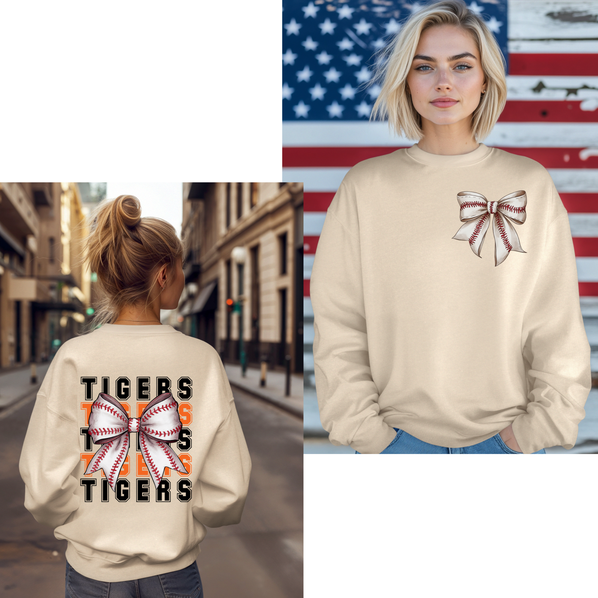 Detroit Tigers Baseball Coquette Girl Shirt