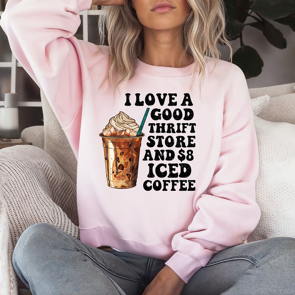 Thumbnail: I LOVE a good thrift store AND $8 Iced COFFEE Shirt