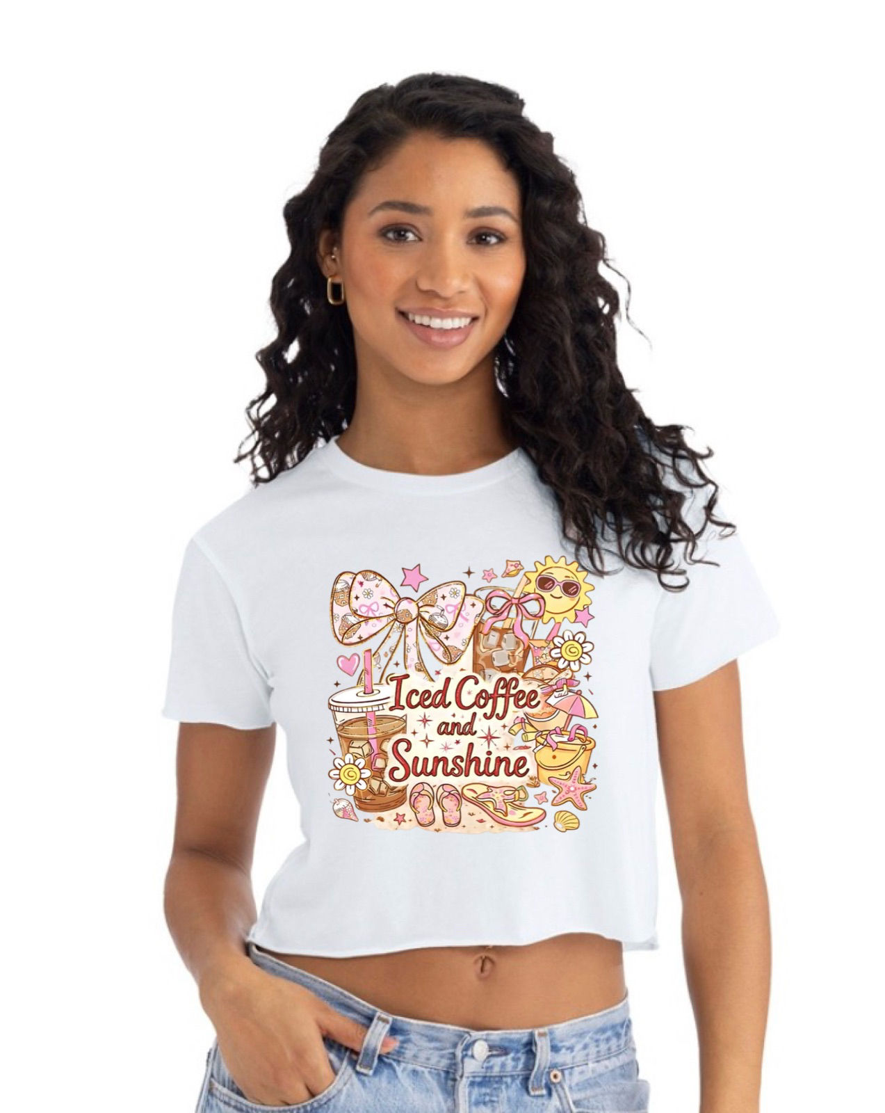 Iced Coffee And Sunshine Crop Top