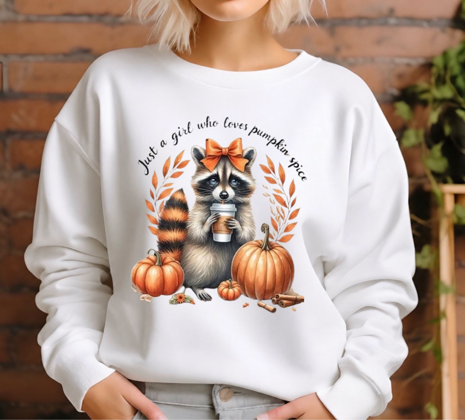 Just a Girl Who Loves Fall Raccoon Shirt