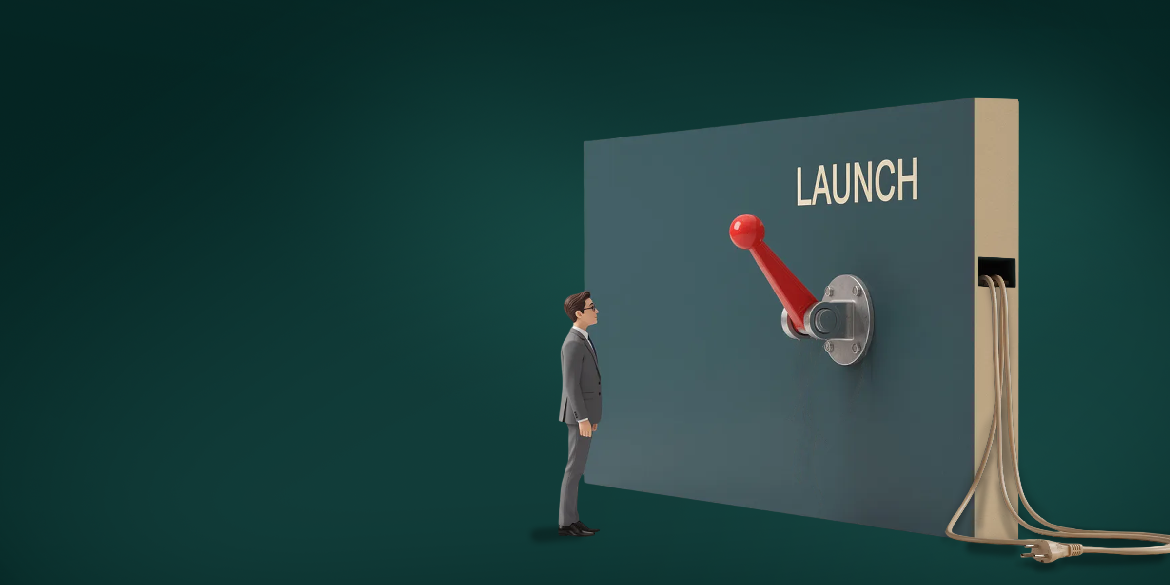 A launch button that's not even plugged in.