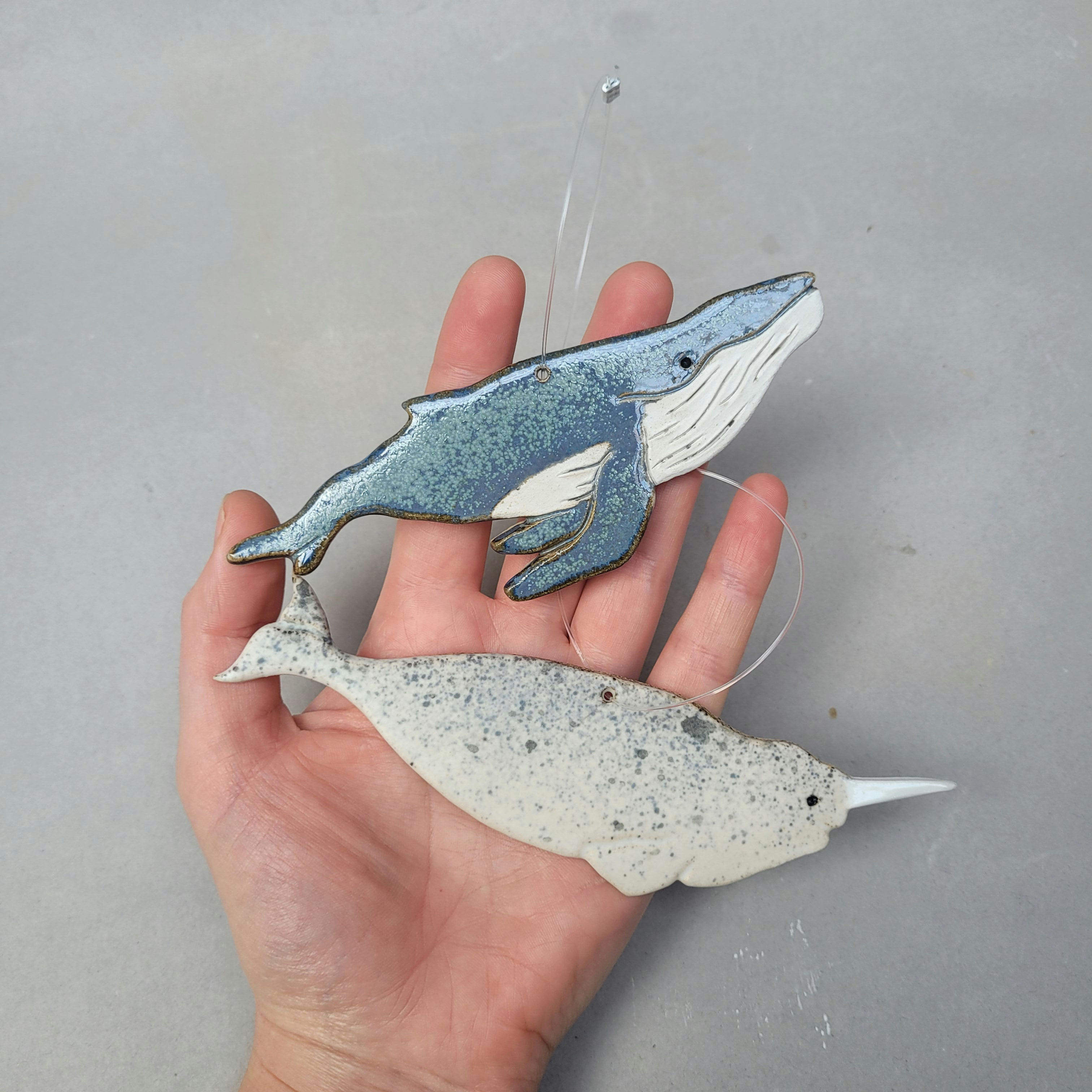 Humpback and Narwhal Decorations pre-order 75% (RESERVED FOR SEREN)