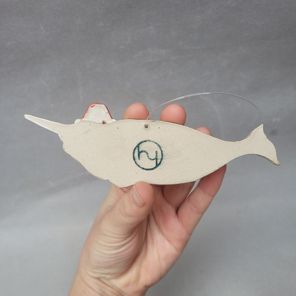 Thumbnail: Narwhal Decoration and Humpback Wall Hanging pre-order 75% (RESERVED FOR NIKOLE)