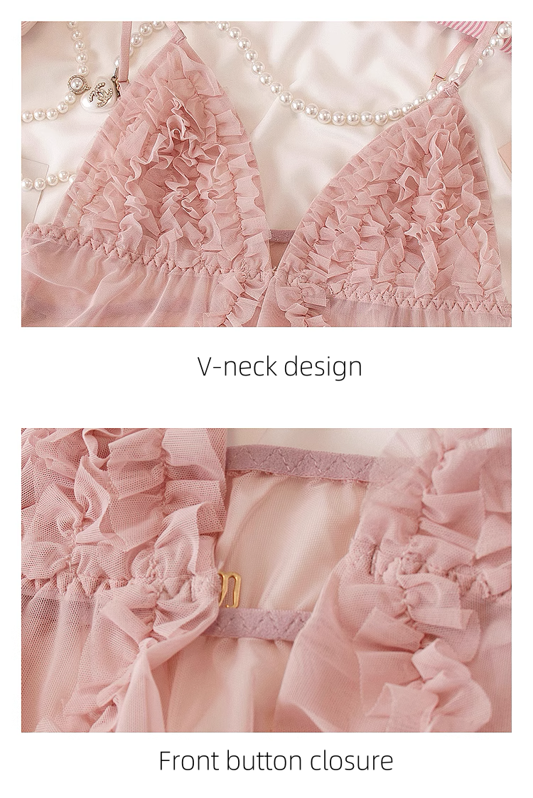 Thumbnail: Semi-sheer mesh slip dress set
