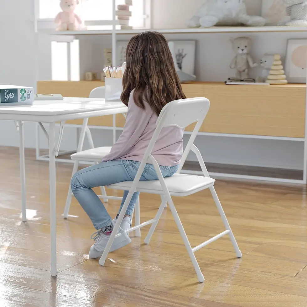 Thumbnail: Kids' 5-Piece Portable Folding Table & Chair Activity Set