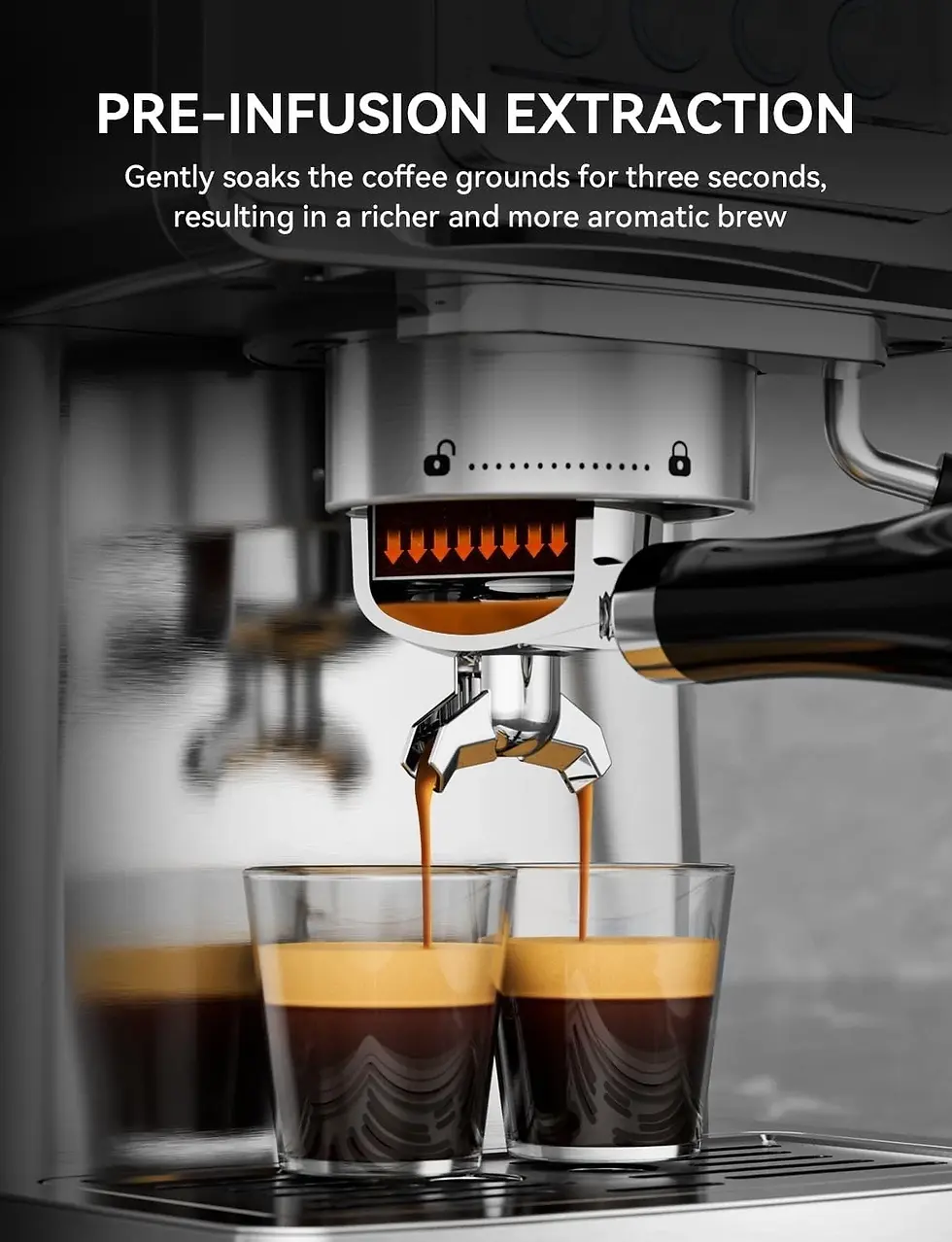 Thumbnail: Sumsaty Compact Stainless Steel Espresso Machine